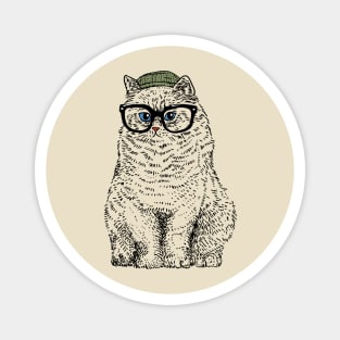 Hipster British Longhair Magnet